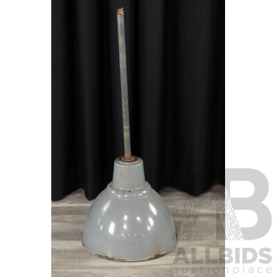 Vintage Enamel Factory Light Shade