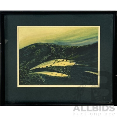 Theo Kirkham, (20th Century), Hidden Meadow, Mixed Media Watercolour, 38 x 44 cm (frame)