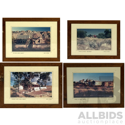 Fritz Fitton, (20th Century, British-Australian), Miner's Cottages, Pink House & Patroni's Guest House, Gwalia & Coolgardie, Western Australia, Colour Photographs, 35 x 45 cm (frames) (4)