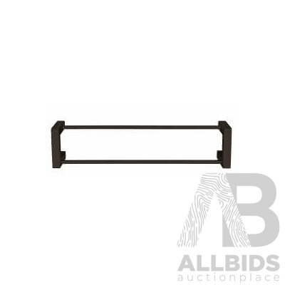 Forme 600mm Black Satin Double Towel Rail(Square) - Lot of Three - Brand New - RRP $900.00