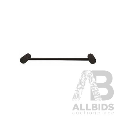 Forme 300mm Black Stainless Steel Single Towel Rail(Round) - Lot of 15 - Brand New - RRP $1700.00