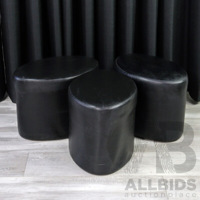 Set of Three Fondu Stools by TH Brown