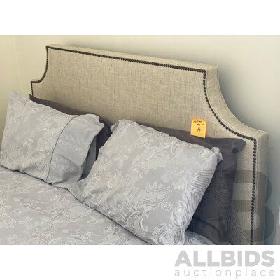 COX MANUFACTURING Padded Head Board with Stud Detailing