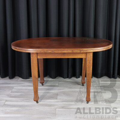 Art Deco Mahogany Oval Dining Table