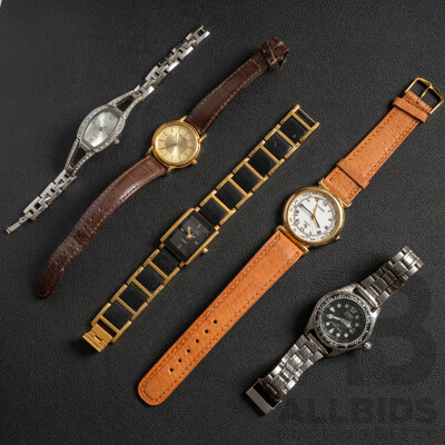 Collection of (5) Ladies Watches - Citizen, Elite & Pulsar