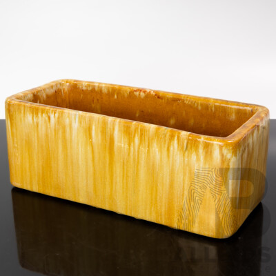 Vintage Australian Tasmanian Studio Pottery Trough Vase by John Campbell, 1934