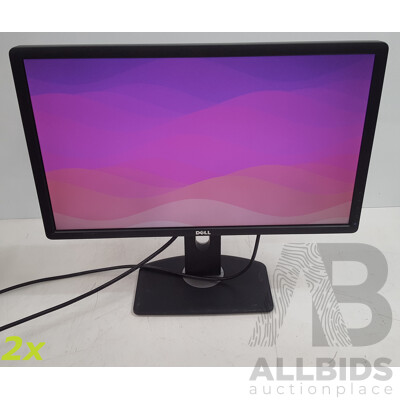 Dell (P2412Hb) 24-Inch Full HD (1080p) Widescreen LED-Backlit LCD Monitor - Lot of Two