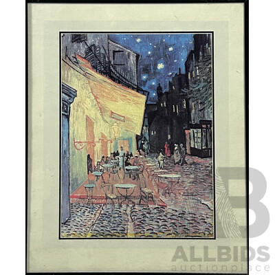 Vincent Van Gogh, (19th Century, Dutch,1853-1890), Cafe Terrace at Night (1888), Reproduction Colour Print of Original Oil, 51 x 41 cm (frame)