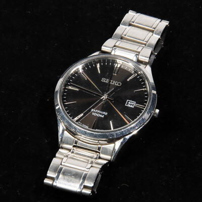 Seiko Sapphire 100m Mens Watch with Date Dial, SN42-OFW0, 42mm