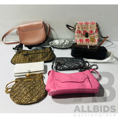 Collection of Handbags and Purses From Several Makes Including Leather Examples