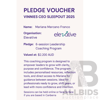 Elevate 6-Session Leadership Coaching Voucher
