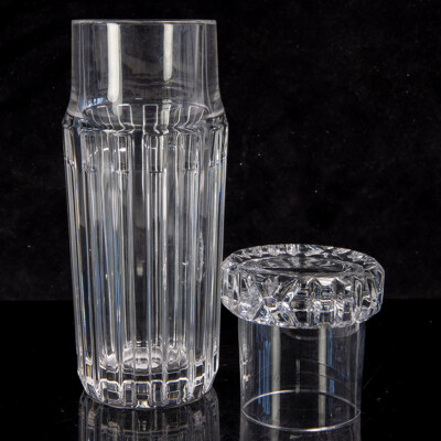Tiffany & Co German Made Lead Crystal Decanter with Tumbler Form Lid