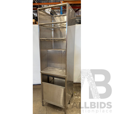 Stainless Steel Glass and Utensil  Rack and Storage